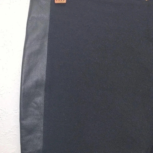 J.Crew Leather Tuxedo Stripe Pixie Black Pants Size 2 - Picture 5 of 7